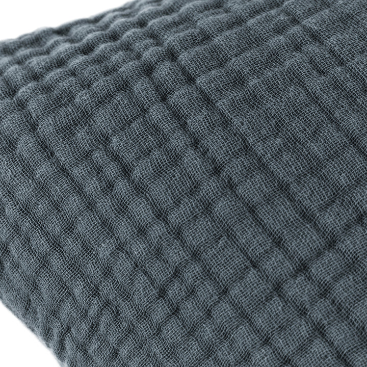 Lark Muslin Crinkle Cotton Cushion Dusk image 3