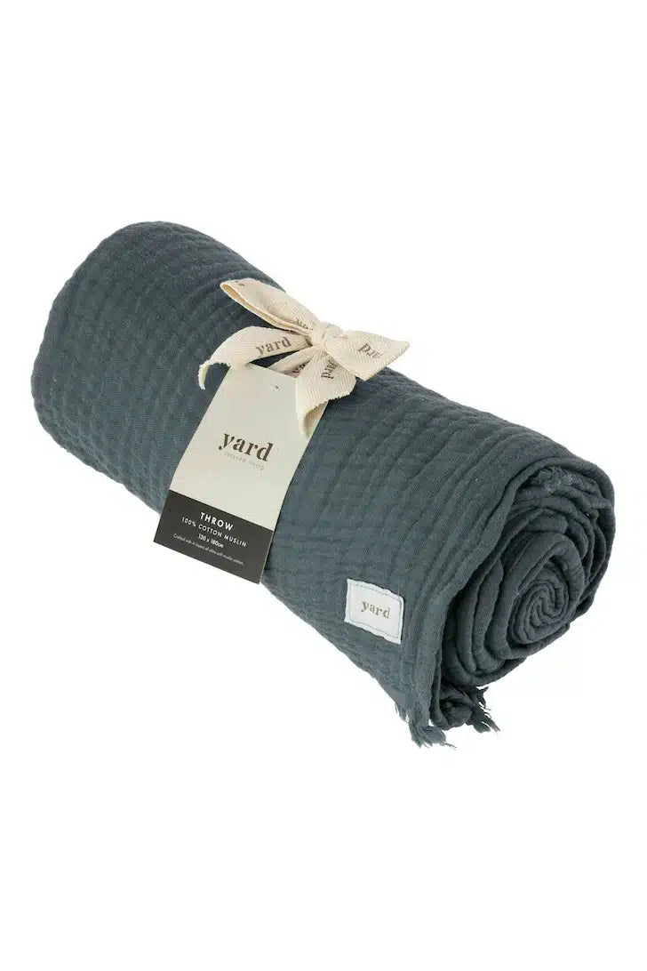 Lark Muslin Cotton Throw Dusk image 0