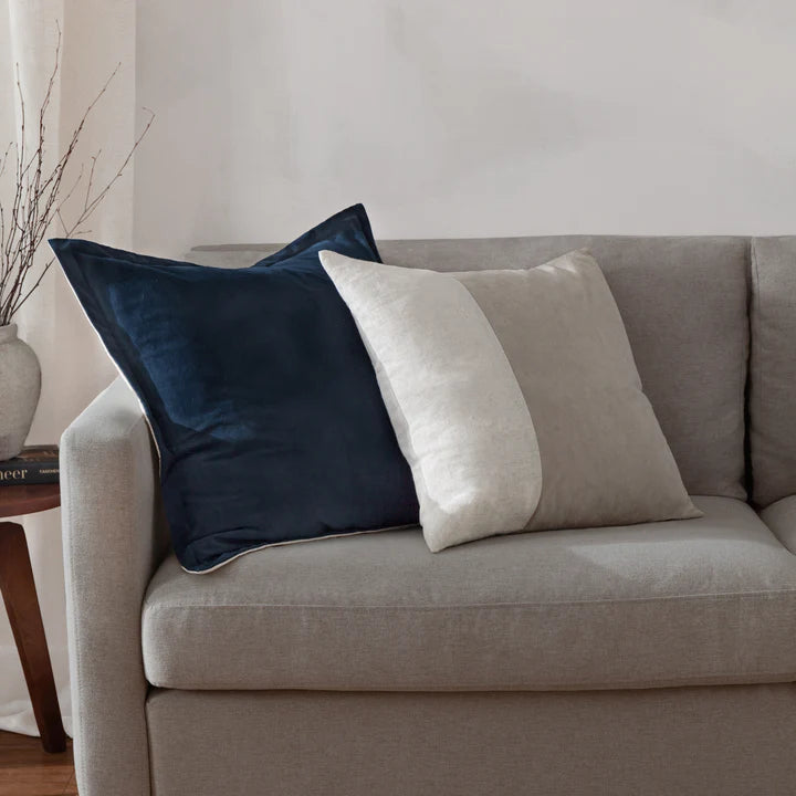 Merton Square Velvet Cushion Indigo image 3