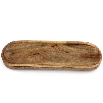 Mango Wood Oblong Serving Tray image 0