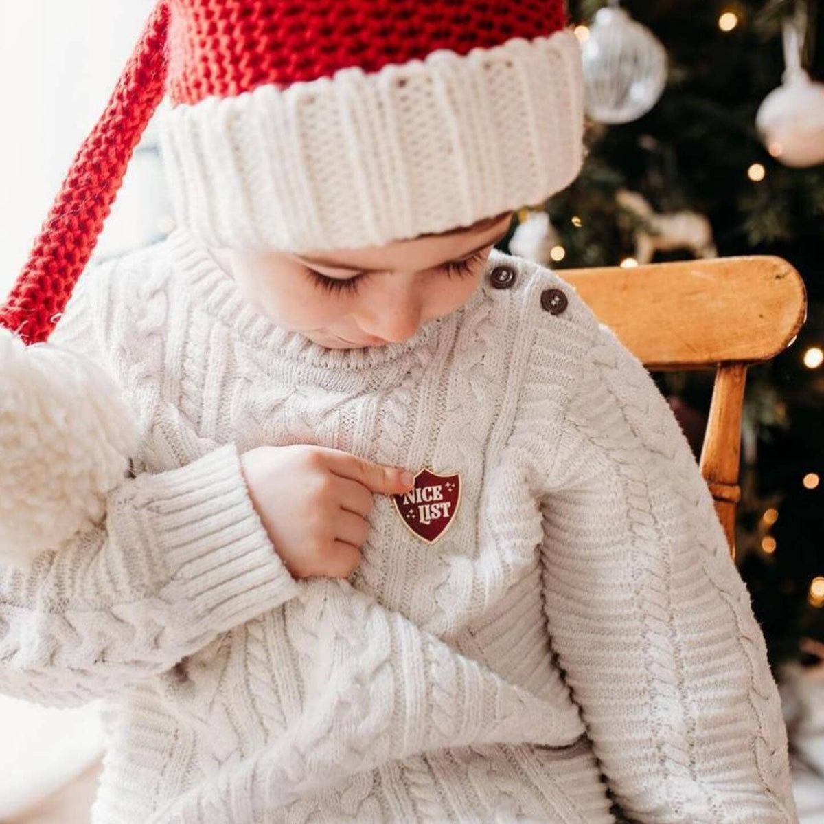 Nice List Badge Enamel Pin