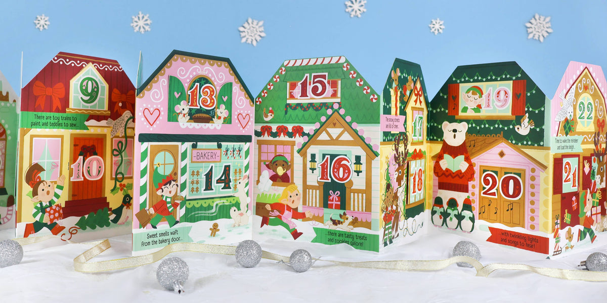 Santa's Village – Children’s Fold-Out Advent Christmas Book