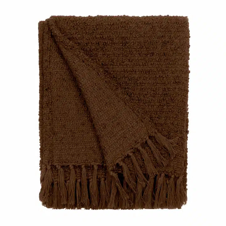 Candar Textured Boucle Throw Cocoa image 0