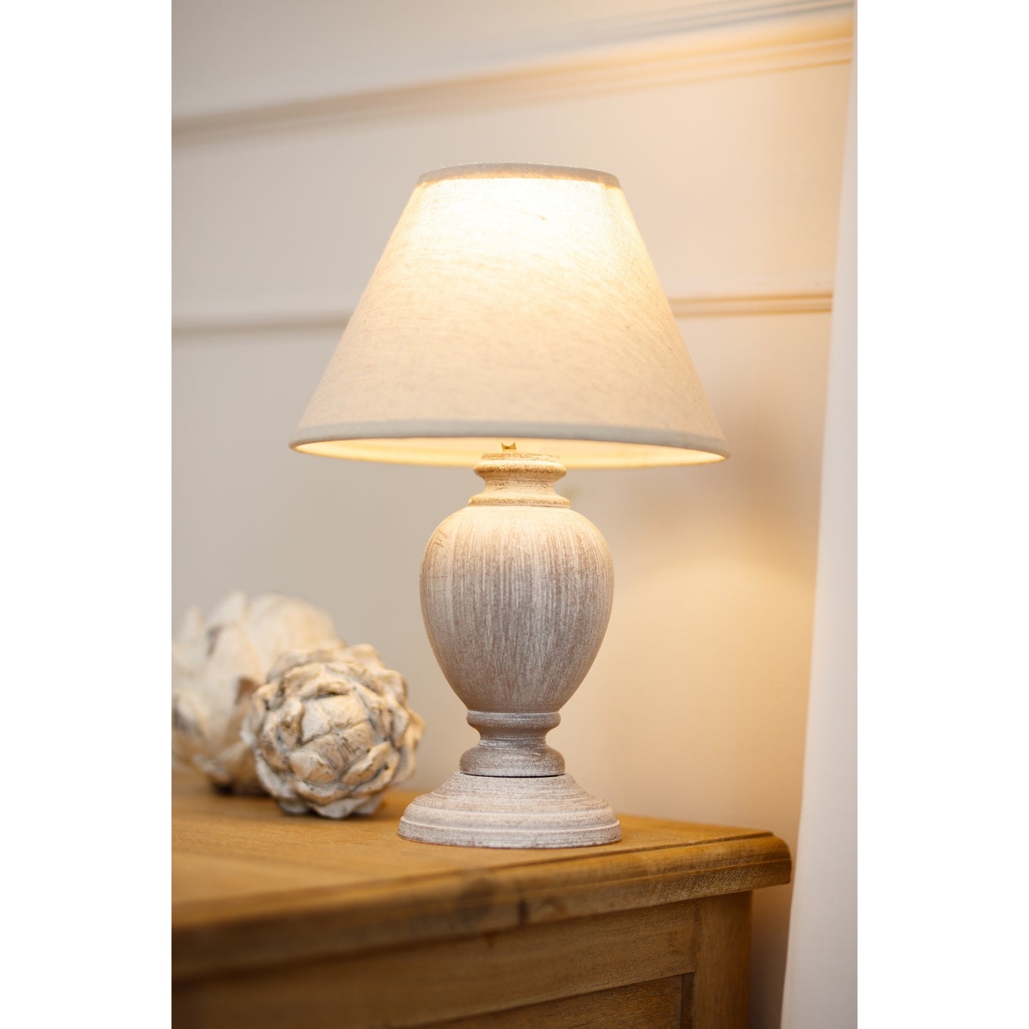Otem Urn Table Lamp With Linen Shade image 1