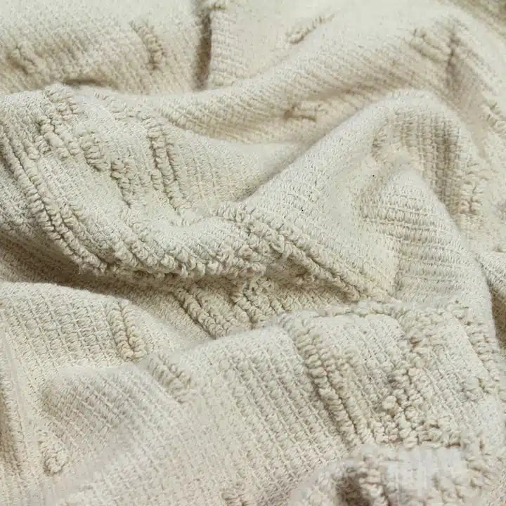 Boho Cotton Tufted Throw Ochre image 2