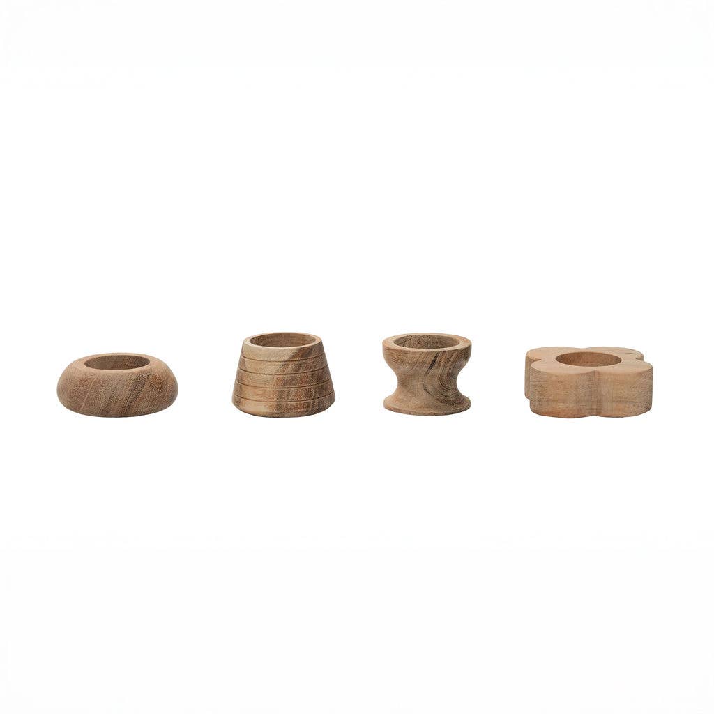 Tulle, Small Wooden Tea Light Holder