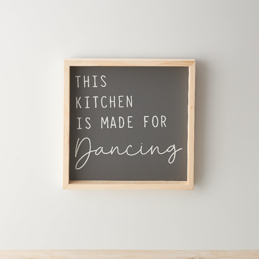 This Kitchen Is Made For Dancing Framed Sign