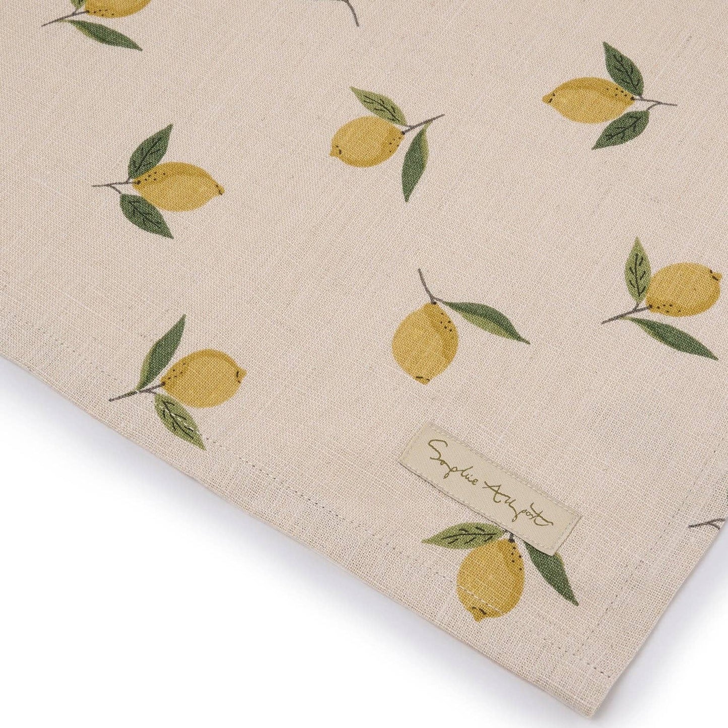 Lemons Linen Tea Towel