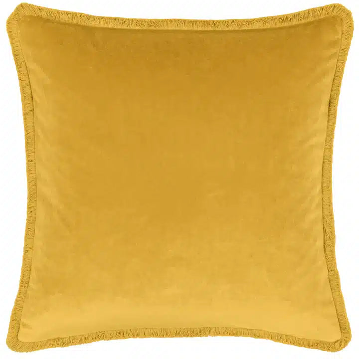 Freya Velvet Cushion Ochre image 0