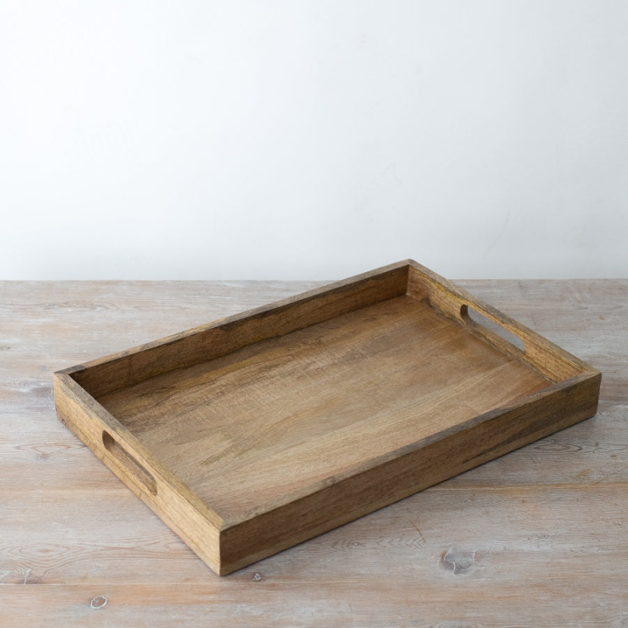 Wooden Serving Tray with Handles