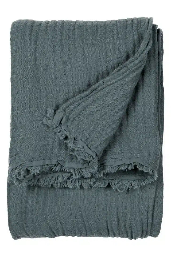 Lark Muslin Cotton Throw Dusk image 2
