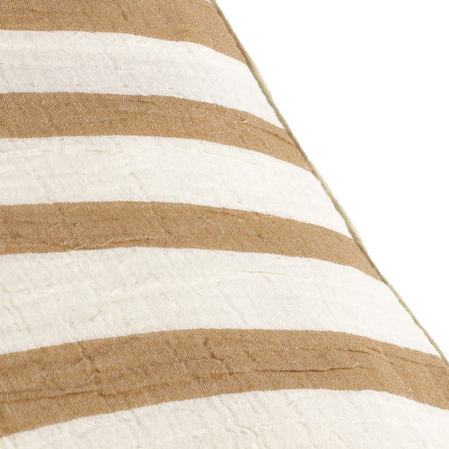 Woven Stripe Cotton Cushion Cinnamon image 1
