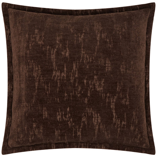 Aurelio Chenille Jacquard Cushion Chocolate