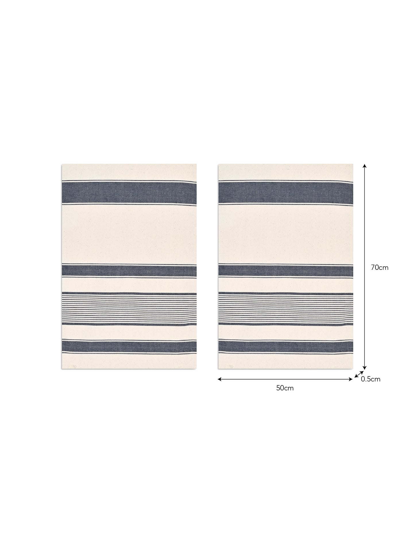 Colesbourne Stripe Tea towels Set of 2 Ink