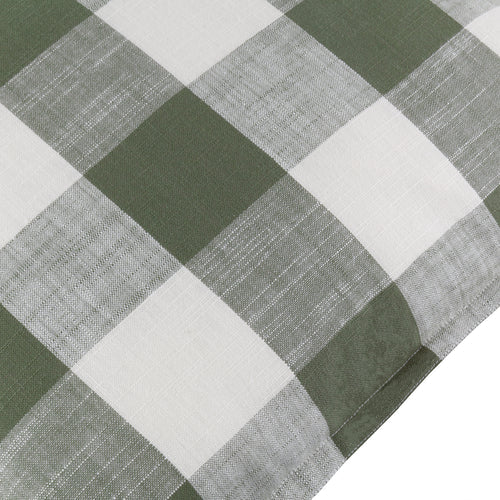 Chesil Check 100% Cotton Outdoor Cushion Moss