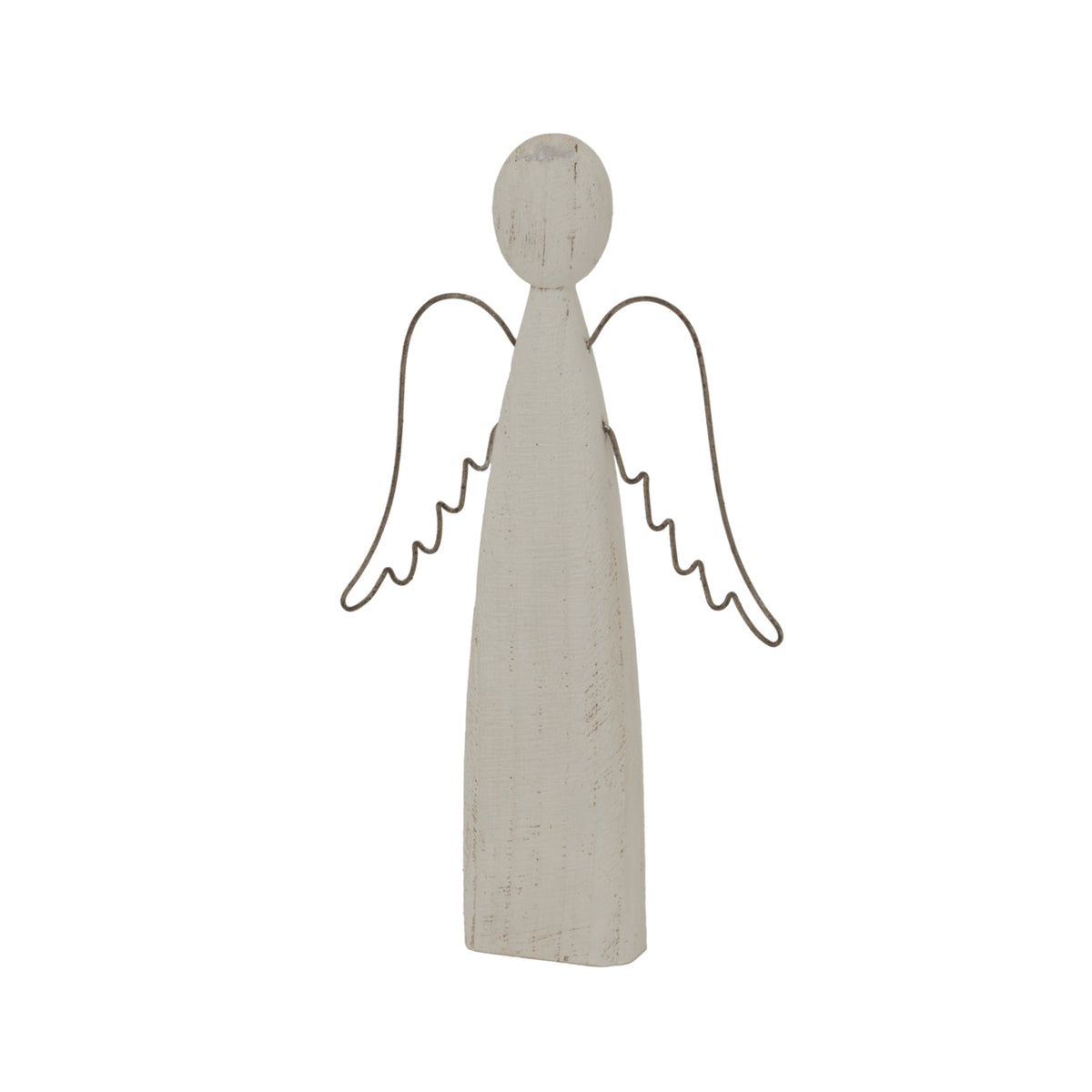 Whitewashed Rustic Standing Angel