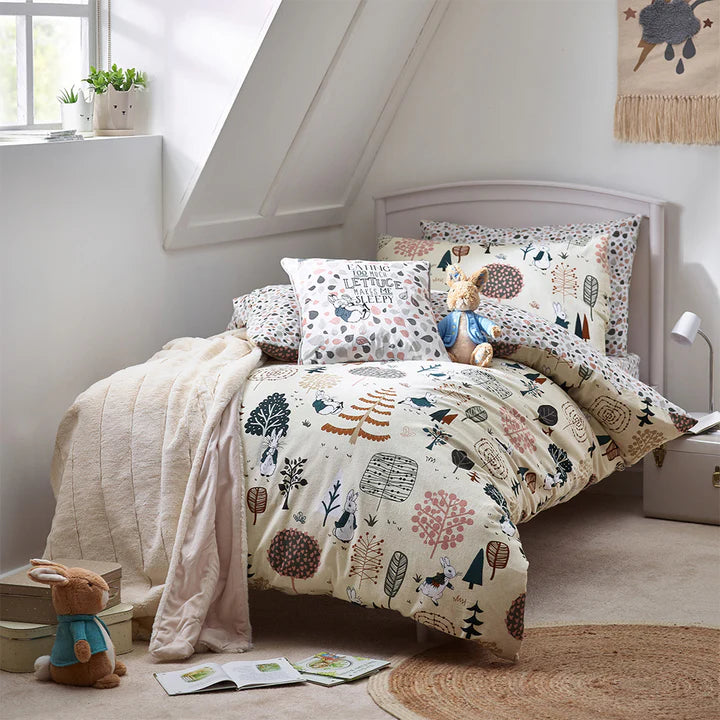 Scandi Woods Peter Rabbit™ 100% Brushed Cotton Single Duvet Cover Set