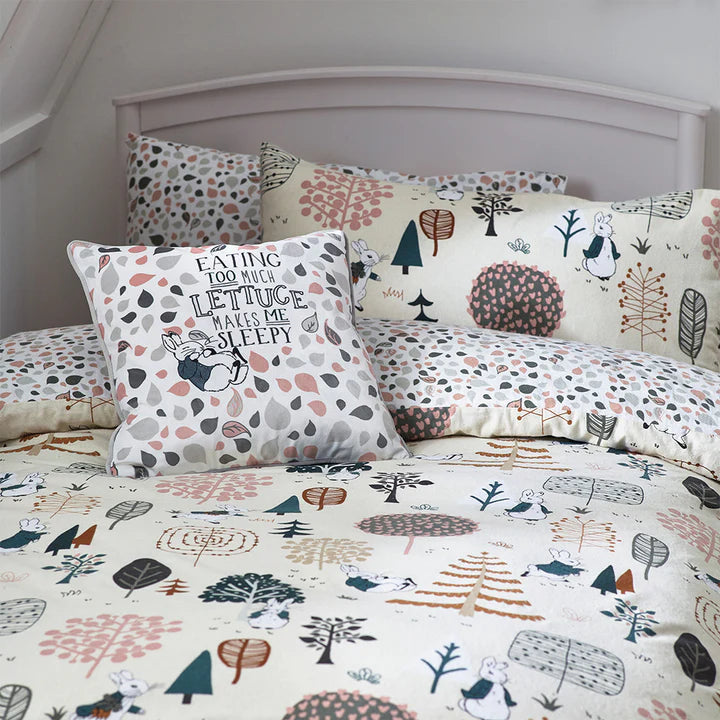 Scandi Woods Peter Rabbit™ 100% Brushed Cotton Single Duvet Cover Set