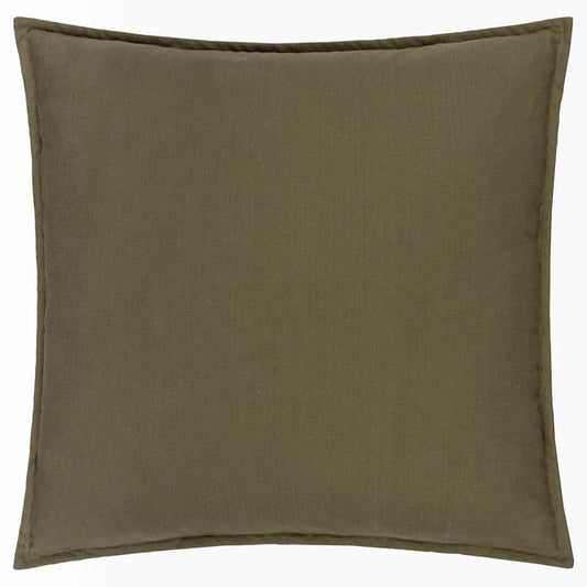 Slub Cotton Cushion Lichen