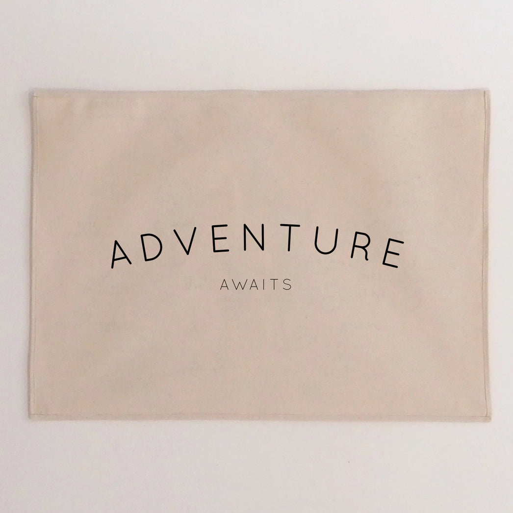 Adventure Awaits Wall Hanging - Black