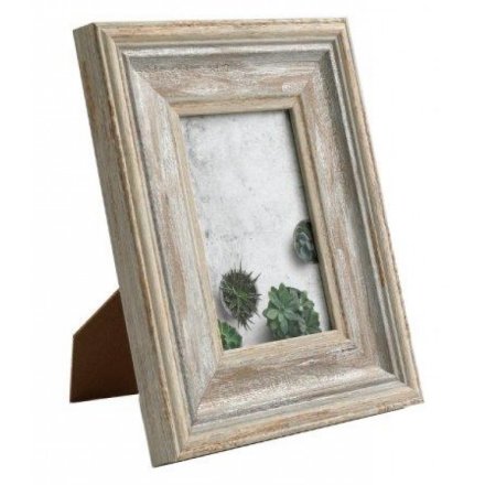 Antique Wash Wooden Frame 5 x 7 image 1