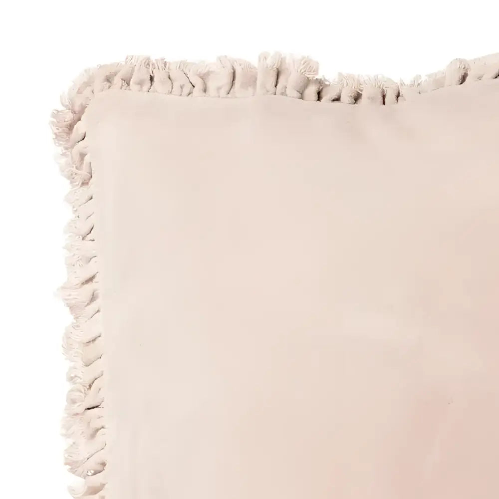 Bertie Washed Cotton Velvet Cushion Natural image 3