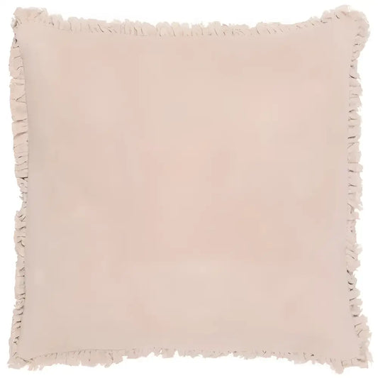 Bertie Washed Cotton Velvet Cushion Natural image 0