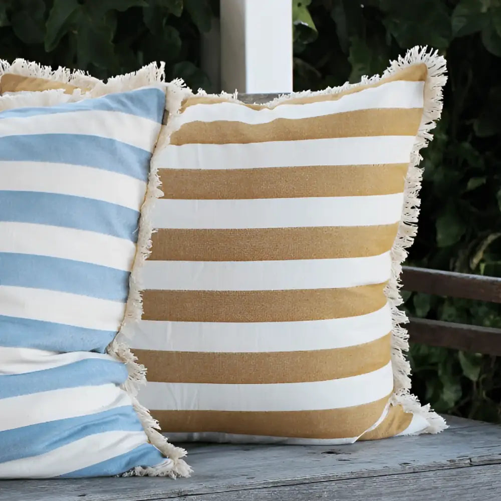 Bold Stripe Cushion Golden Yellow image 0