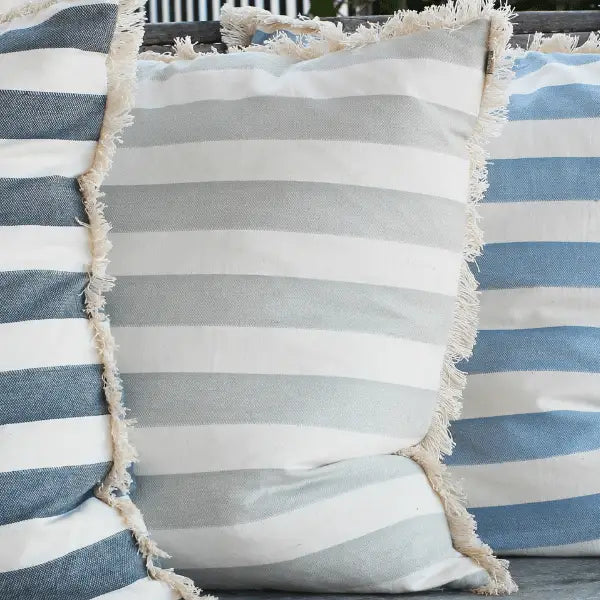 Bold Stripe Cushion Sage Square image 0