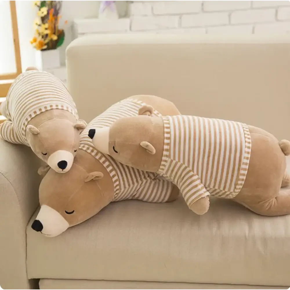 Brown Polar Bear Stuffed Pillow Plush - 34cm