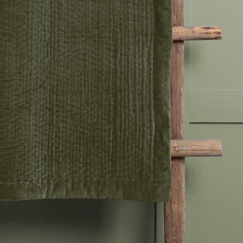 Haze Velvet Quilted Throw Sage image 2
