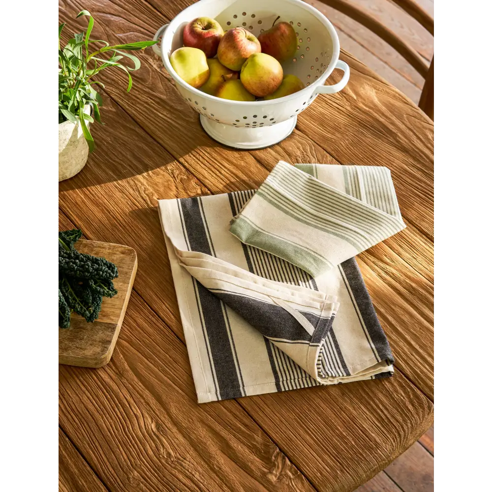 Colesbourne Stripe Tea towels Set of 2 Rosemary