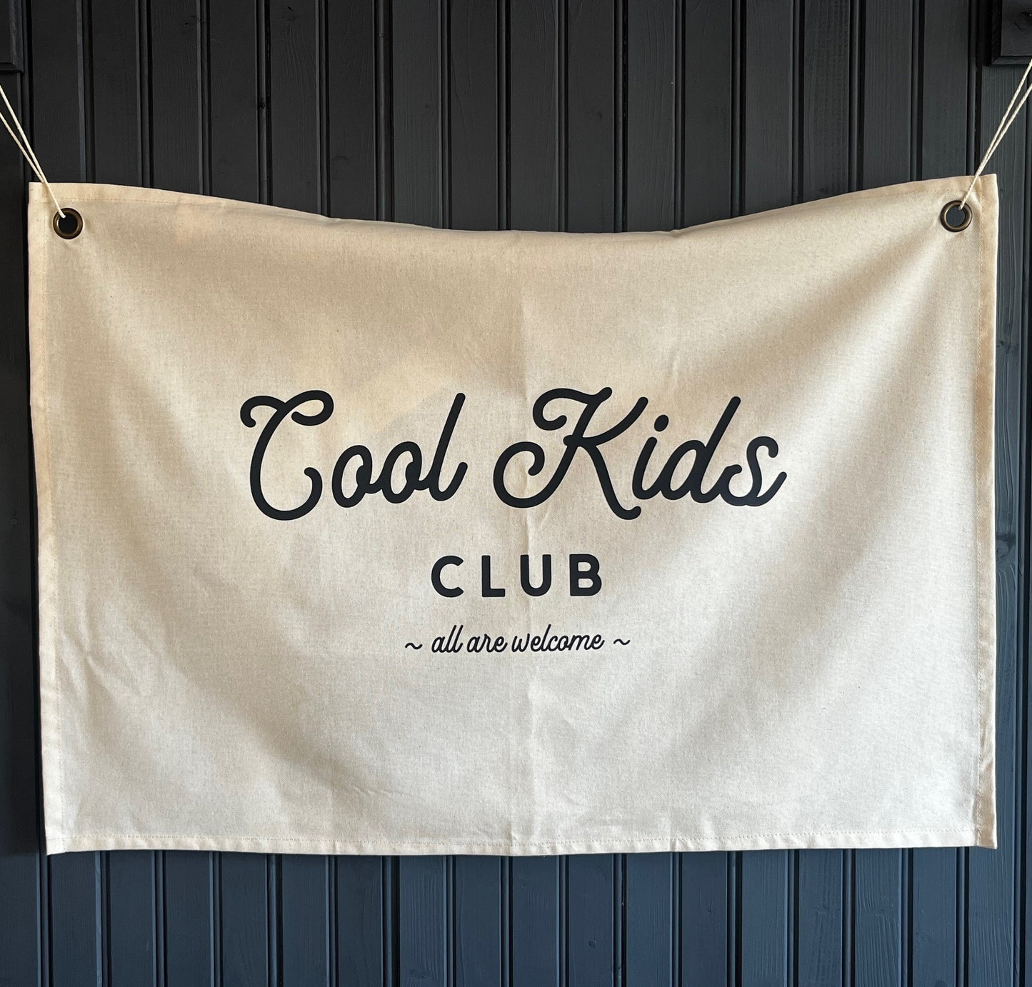 Cool Kids Club All Are Welcome Wall Hanging - Black