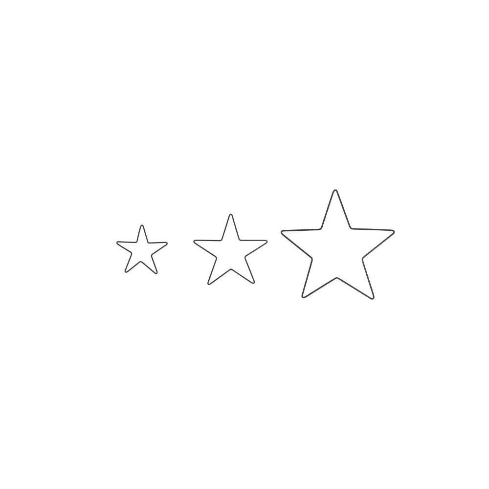 Curzon Christmas Stars Set of 3 Black
