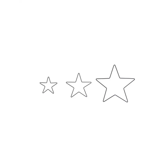 Curzon Christmas Stars Set of 3 Black