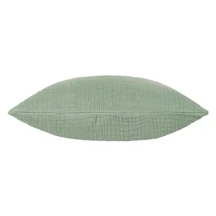 Lark Muslin Crinkle Cotton Cushion Eucalyptus image 2