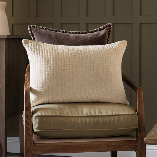 Haze Embroidered Feather Cushion Quartz image 3