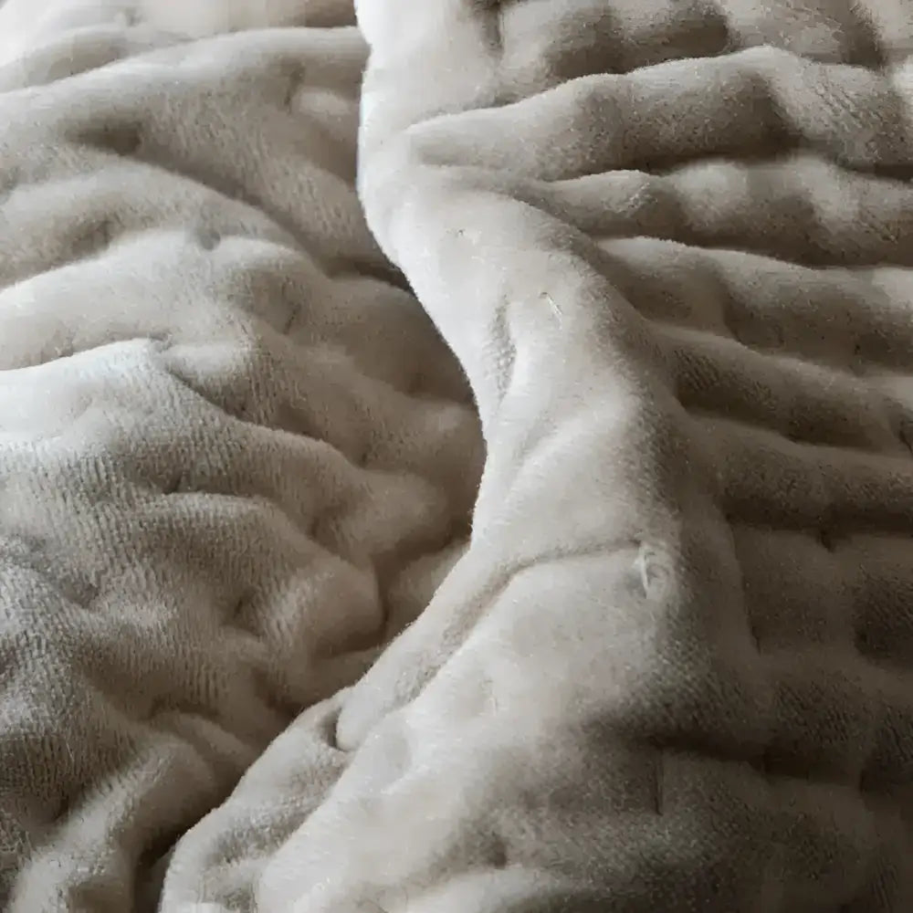 Haze Velvet Quilted Throw Quartz image 2