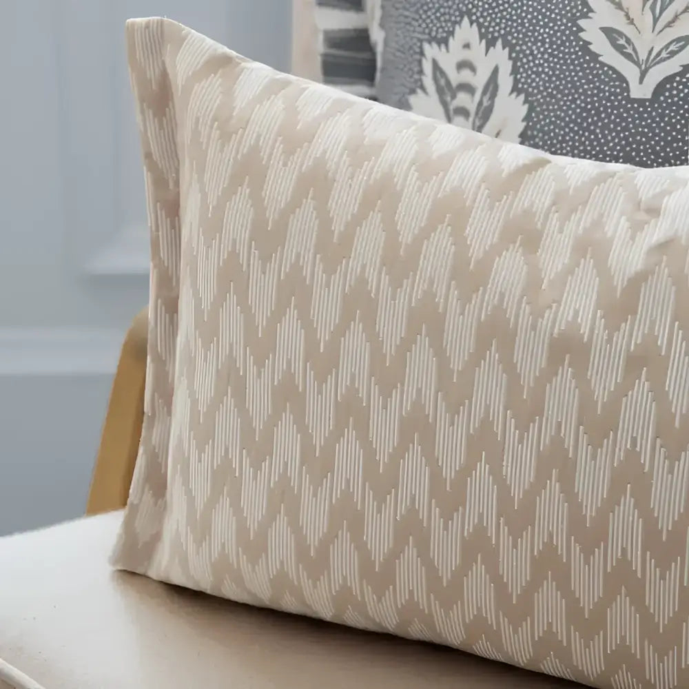 Hutton Woven Jacquard Cushion Linen image 3