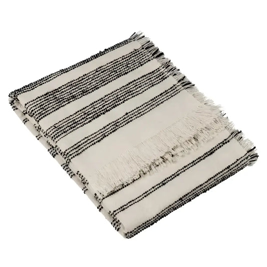 Jour Woven Fringed Throw Natural image 0