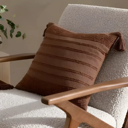 Larch Woven Cushion Cocoa image 1