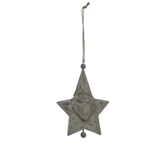 Large Rustic Hanging Santa Star