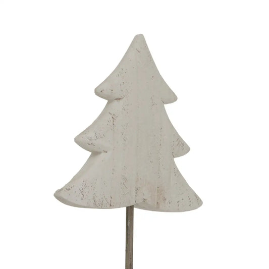 Large Whitewashed Rustic Tree On Stand