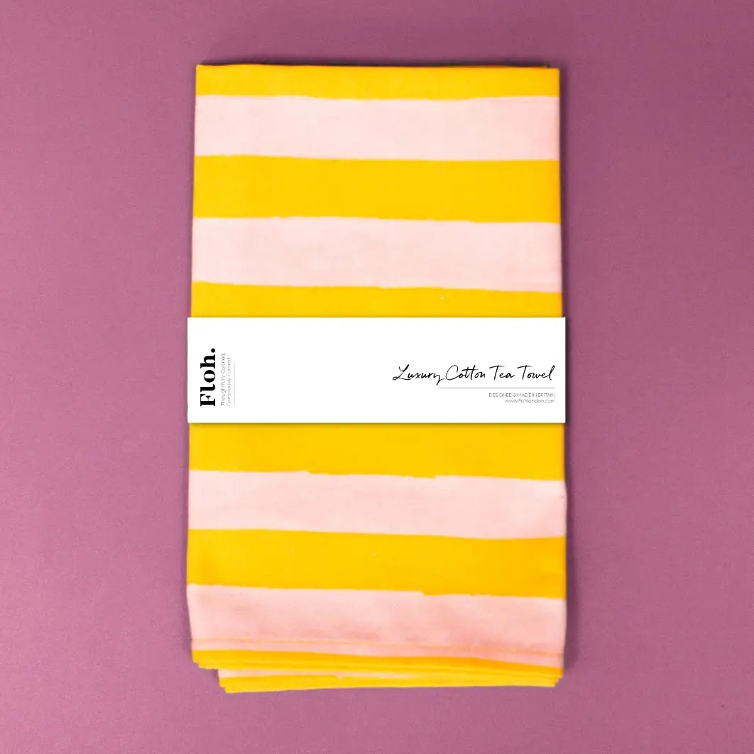 Mango & Peach (Stripes) Tea Towel