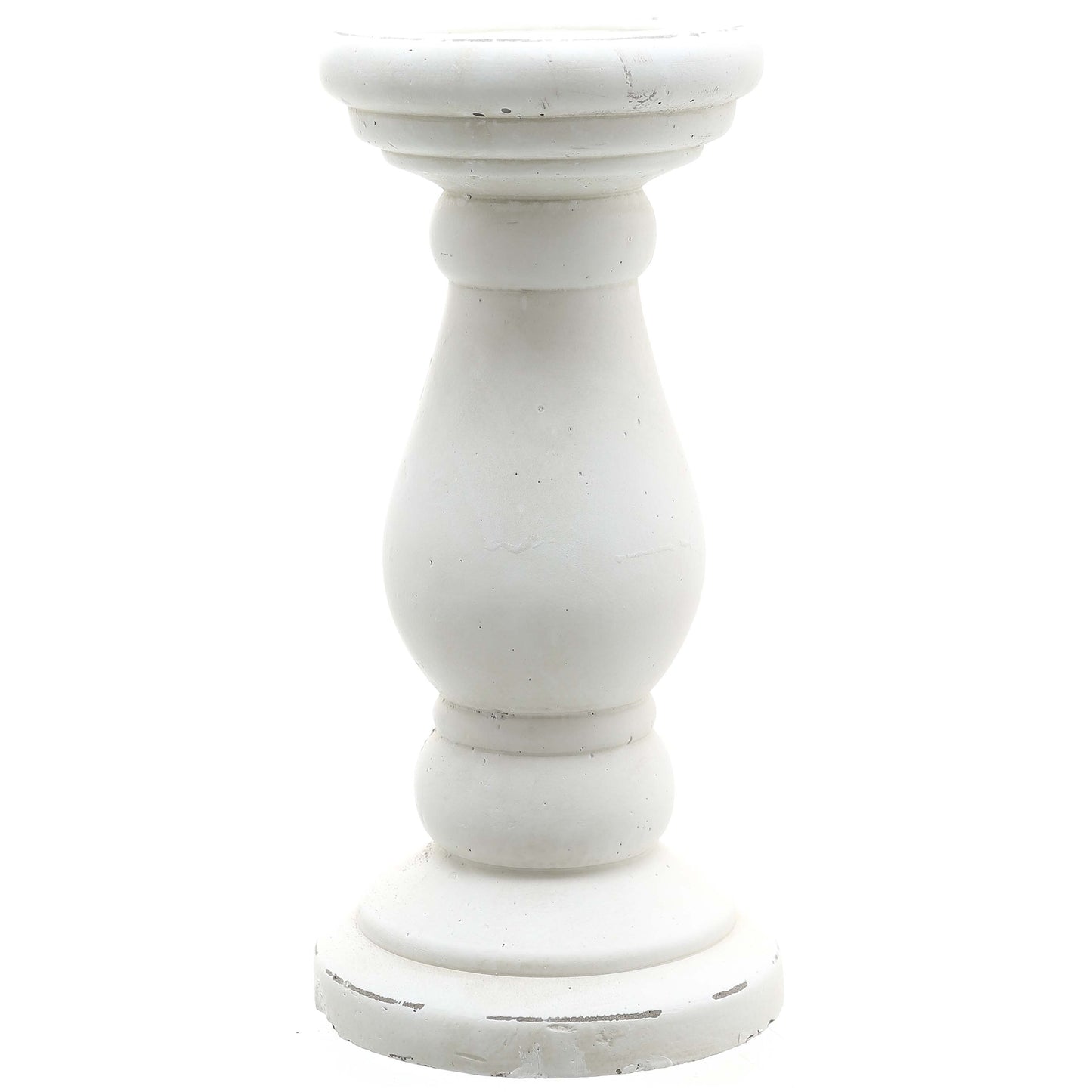 Medium Matt White Ceramic Candle Holder