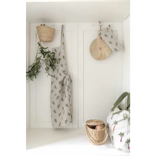 Olive Linen Adult Apron image 1