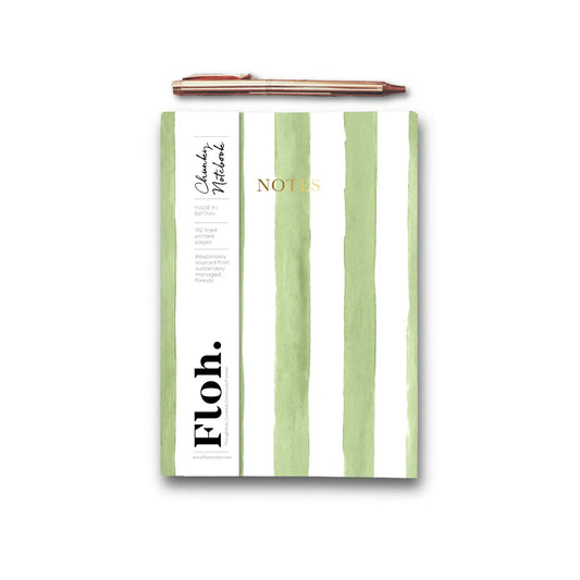 Olive (Stripes) A5 Chunky Notebook