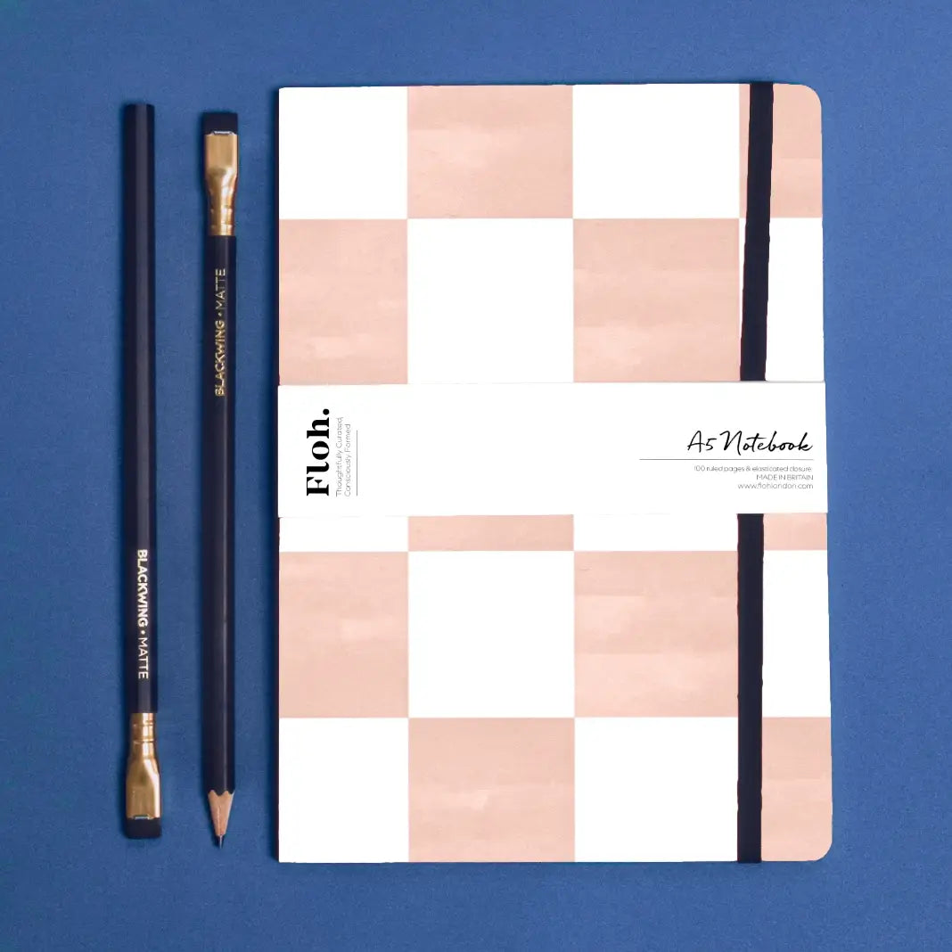 Paloma (Checkerboard) A5 Lined Notebook
