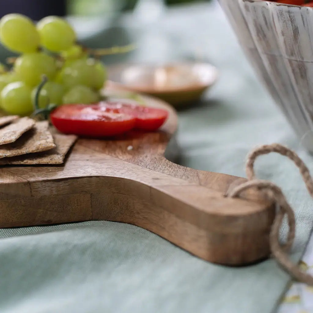 Troyes - Small Chevron Patterned Wooden Serving Board