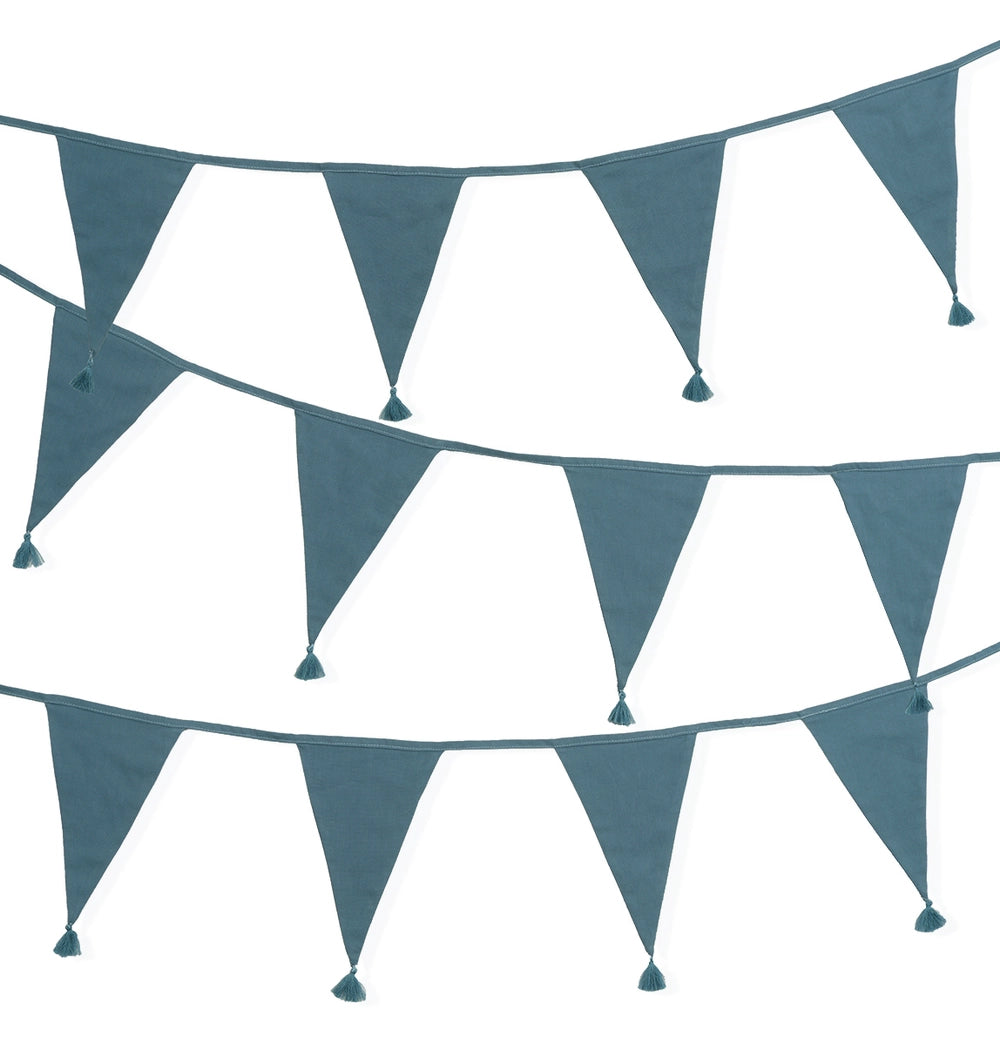 Vintage Blue Cotton Bunting